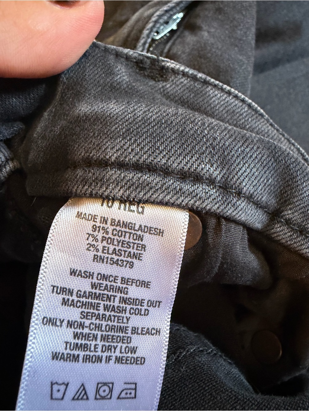 Aeropostale Black Jeans with Branded Button